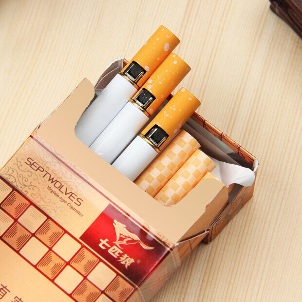 细迷你可入香1烟打火机充气金属砂轮火石打火机创意点烟器创意烟型