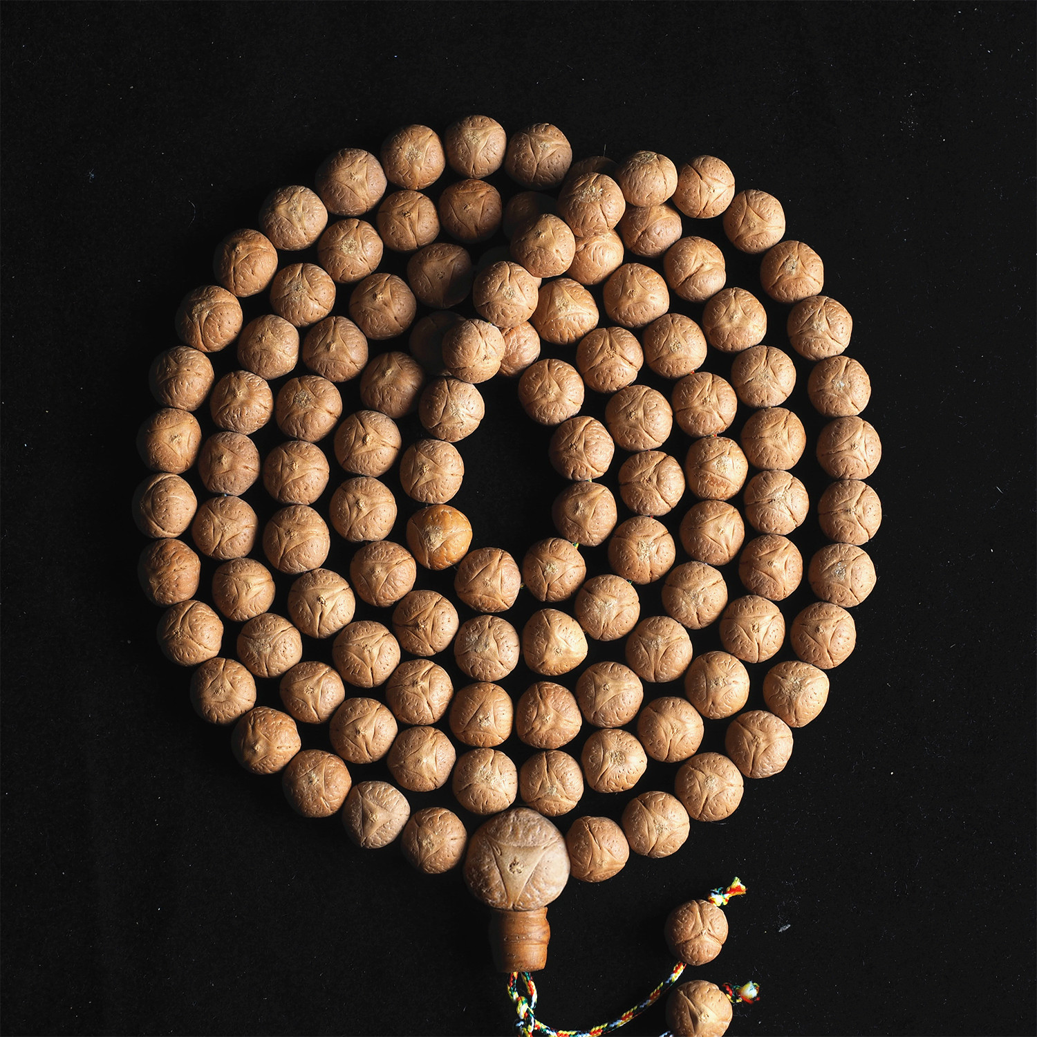 檀福匠 尼泊尔精选款红皮成熟木瓜龙眼菩提子12mm13mm文玩念珠佛珠108