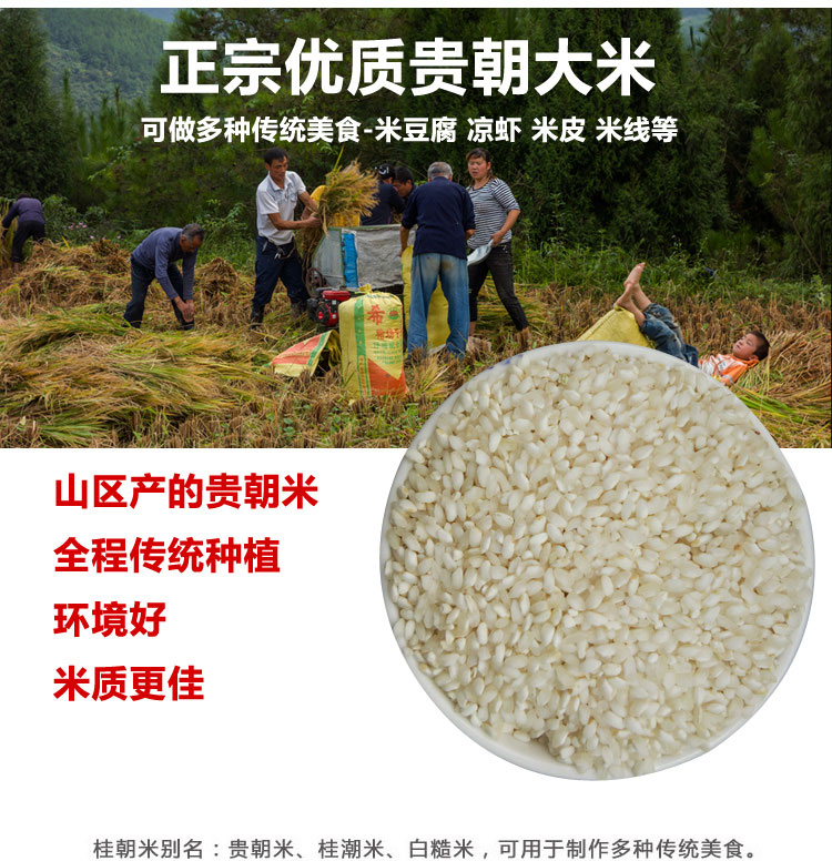 5斤装贵朝米桂朝米汉中米皮贵州米粉凉虾米豆腐专用大米2500g