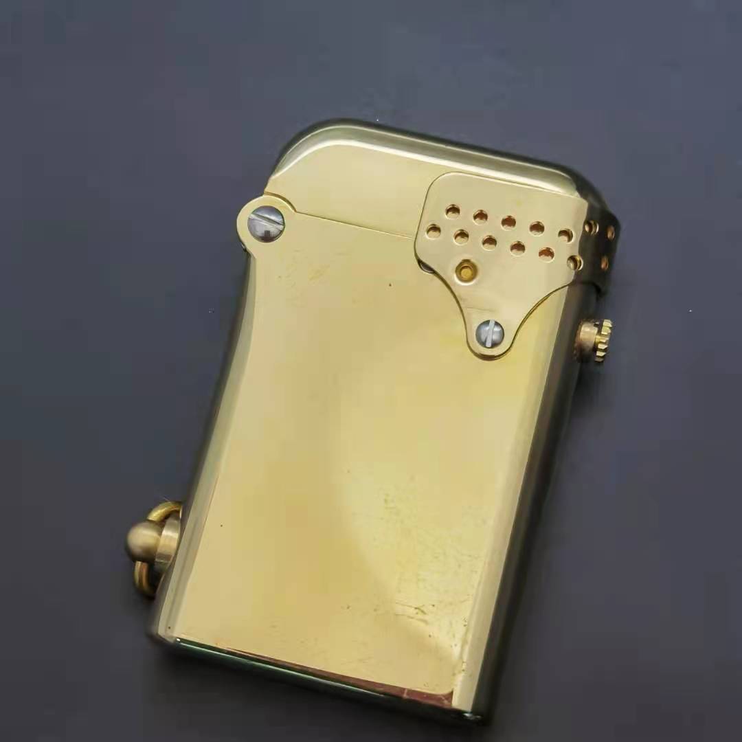 世界三大自动弹射打火机之首托伦斯古董煤油打火机 【tz】原铜-金鼠