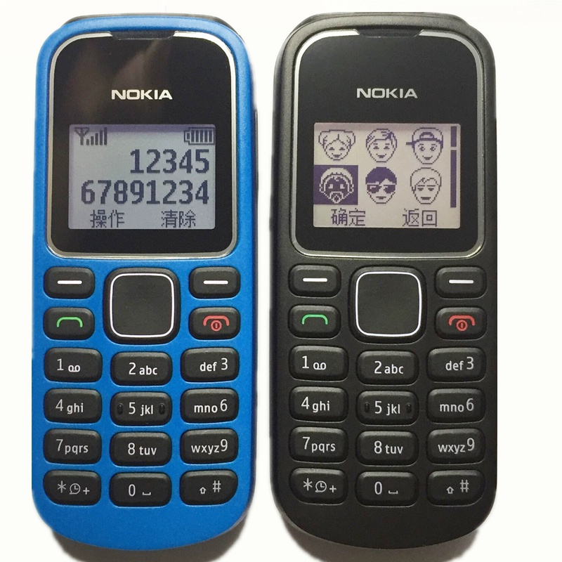 诺基亚1280直板按键经典大字超长待机老人学生备用手机带手电筒 蓝色