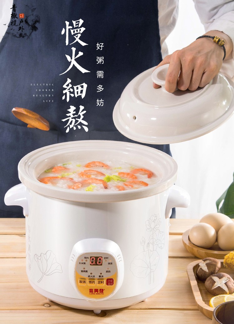 电瓦煲煮稀饭锅煲汤锅炖锅电瓦罐煲煮粥小炖锅饨锅煲中药锅一键自动