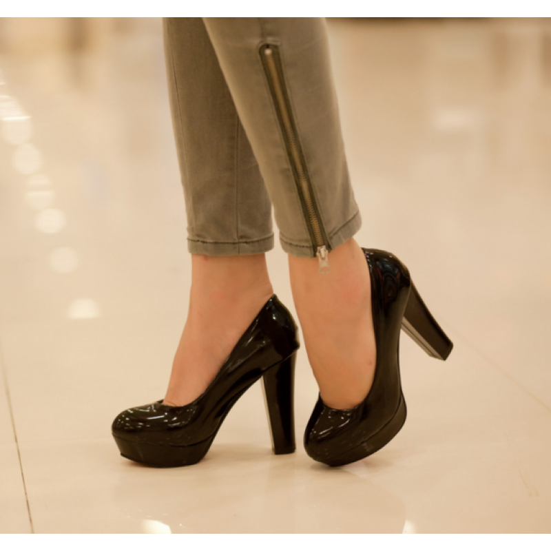 2020cd伪娘男士变装反串大码高跟鞋41-43细跟情趣性感单鞋zw 白色602