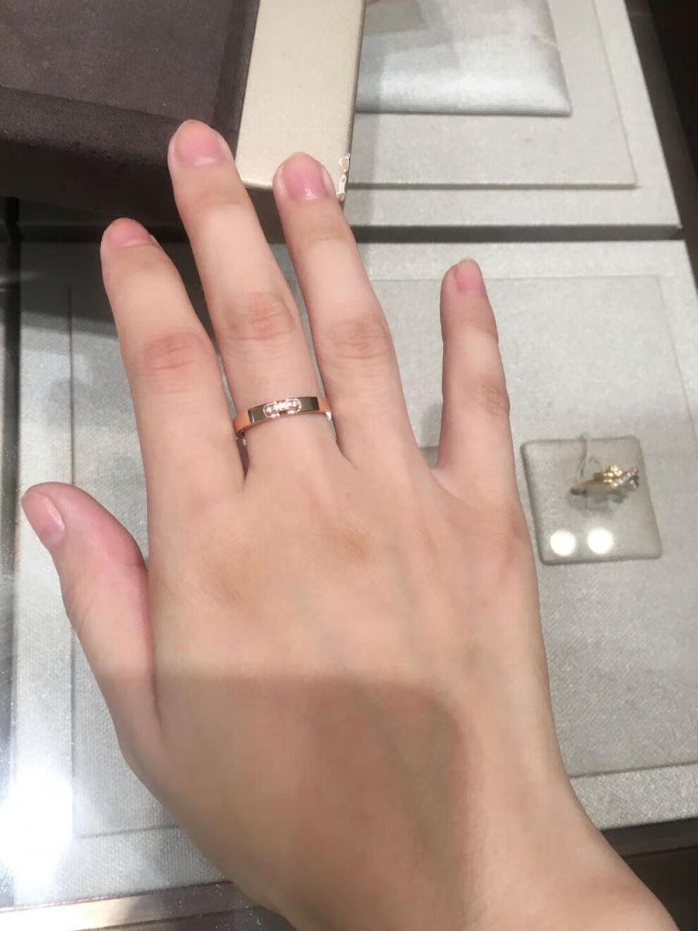 尚美对戒 chaumet 尚美 缘系一生 18k玫瑰金 白金镶钻 情侣 对戒 男女