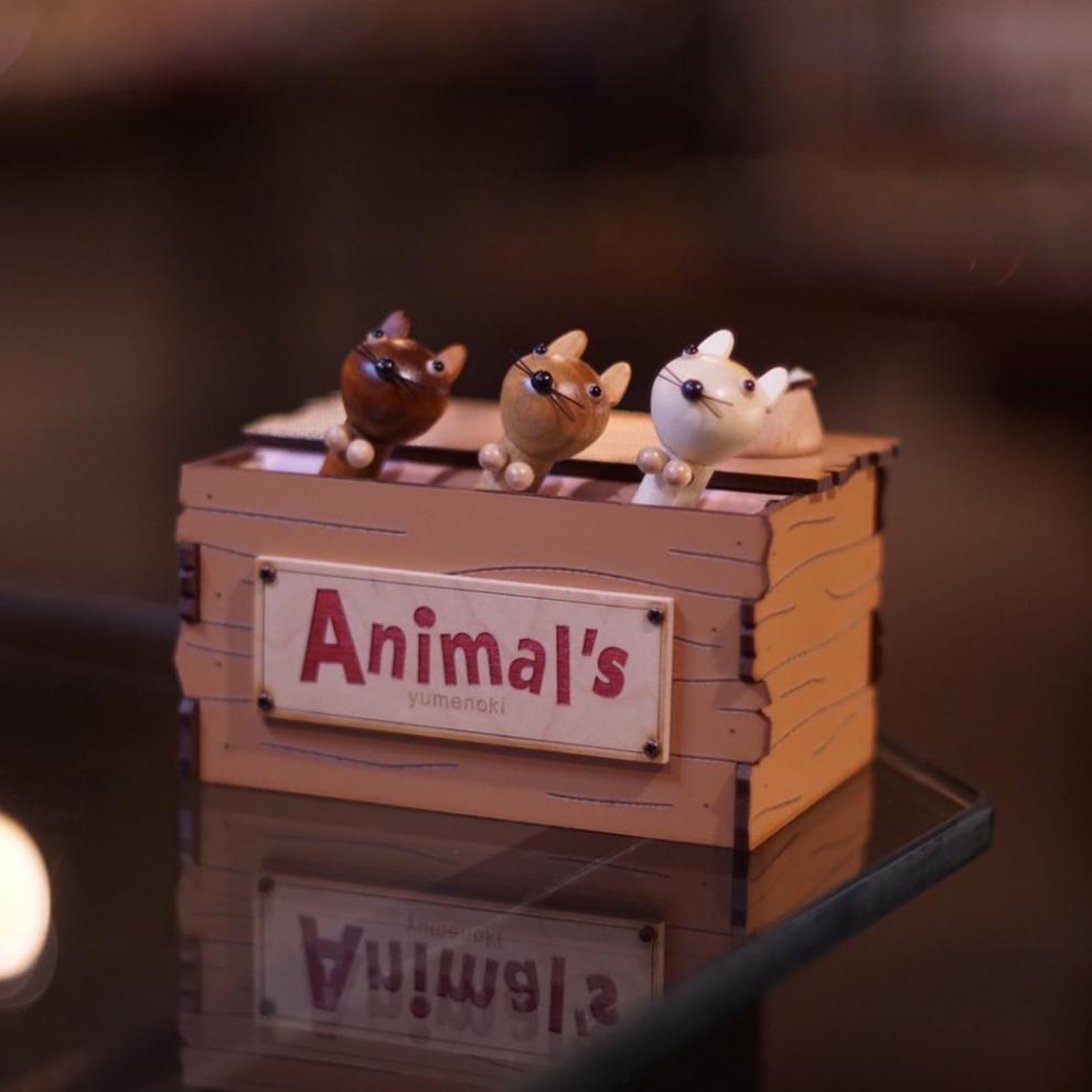 小樽八音盒北海道小樽八音盒木工手作展会购入创意可爱情人节礼物日系