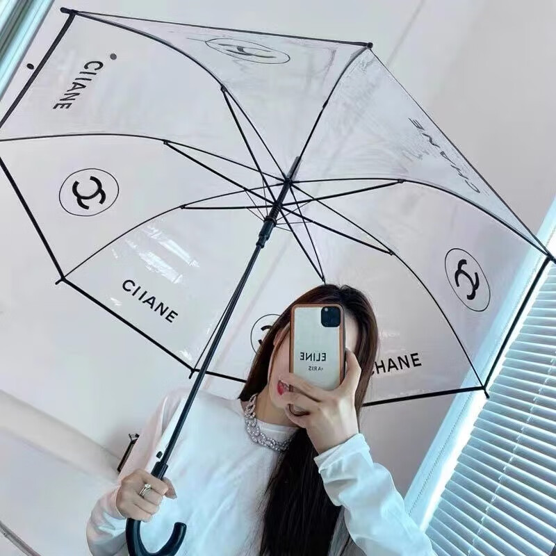 网红透明雨伞女适用于长柄自动高级感拍照高颜值小香风公主透明23寸16