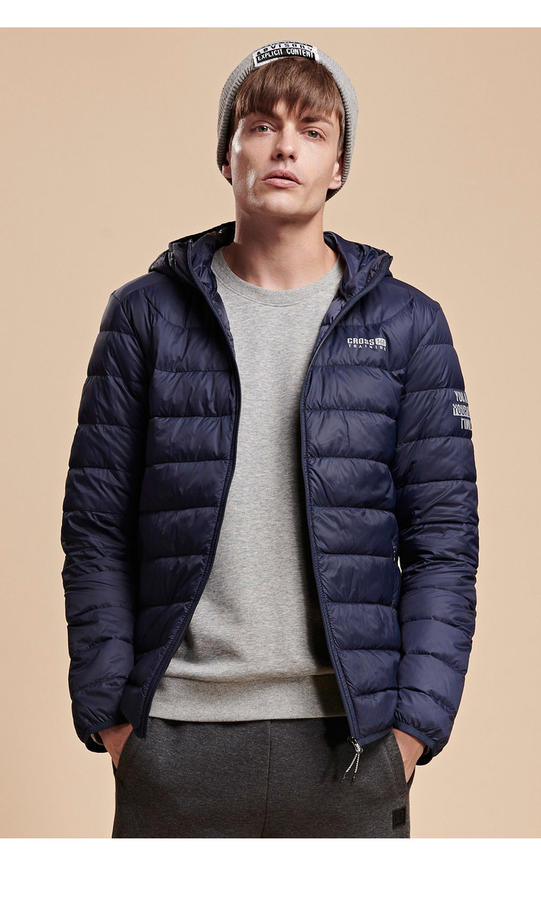 361度男装2020冬季新款中长款轻羽绒服361经典轻薄保暖运动外套男