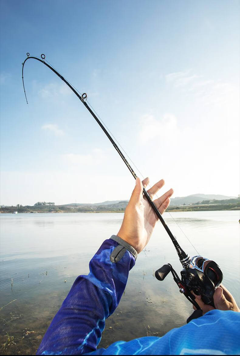 圣击战鲈路亚竿全套装ml碳素打黑路亚杆远投抛竿船钓路亚鱼竿 直柄竿