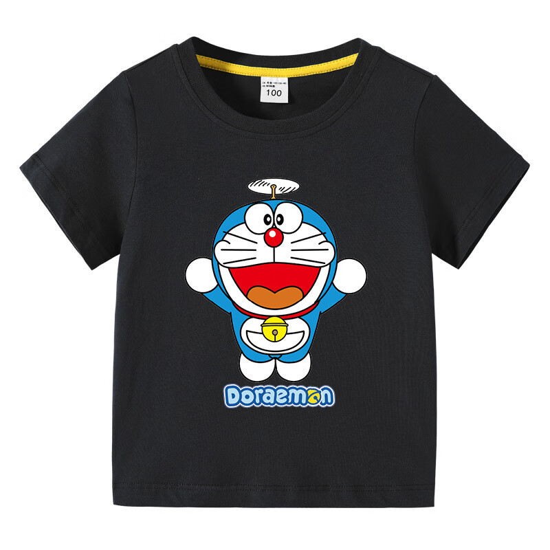 宝宝哆啦a梦衣服纯棉短袖儿童夏季t恤叮当猫童装男女童机器猫上衣自主