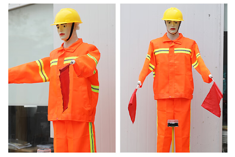 太阳能仿真交通指挥员假人高速公路施工摇旗安全员道路保通机器人