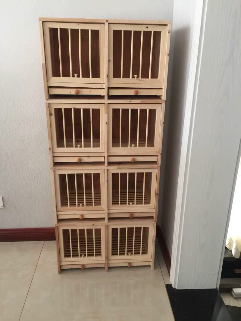 赛鸽种鸽巢箱 配对笼 阳台鸽舍 实木鸽笼 组合巢箱 多层 调节巢箱 带