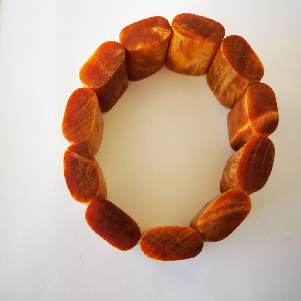 efp松明子手串长白山琥珀木松明子满油全透手串手牌