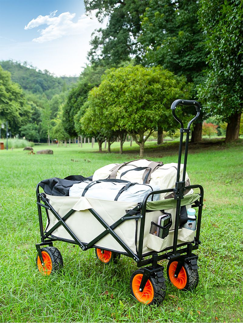 户外露营车 帆布 户外野营小拉车野餐购物户外营地车折叠露营小拖车