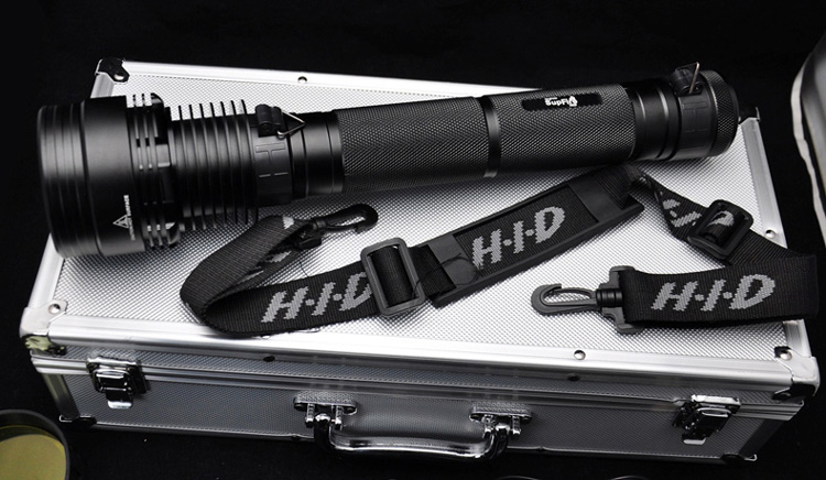 神火 强光手电筒保安巡逻探照灯户外远射1000米超亮大功率氙气灯充电