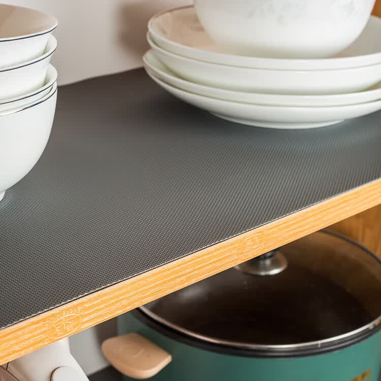 Cabinet pad paper, waterproof, oil-proof, moisture-proof, protecting cabinet countertops, wardrobes, shoe cabinets, kitchen drawers, anti-dirt pad, anti-slip pad, extra thick diamond texture/gray - glue-free anti-slip process, 30X100 cm thumbnail 7