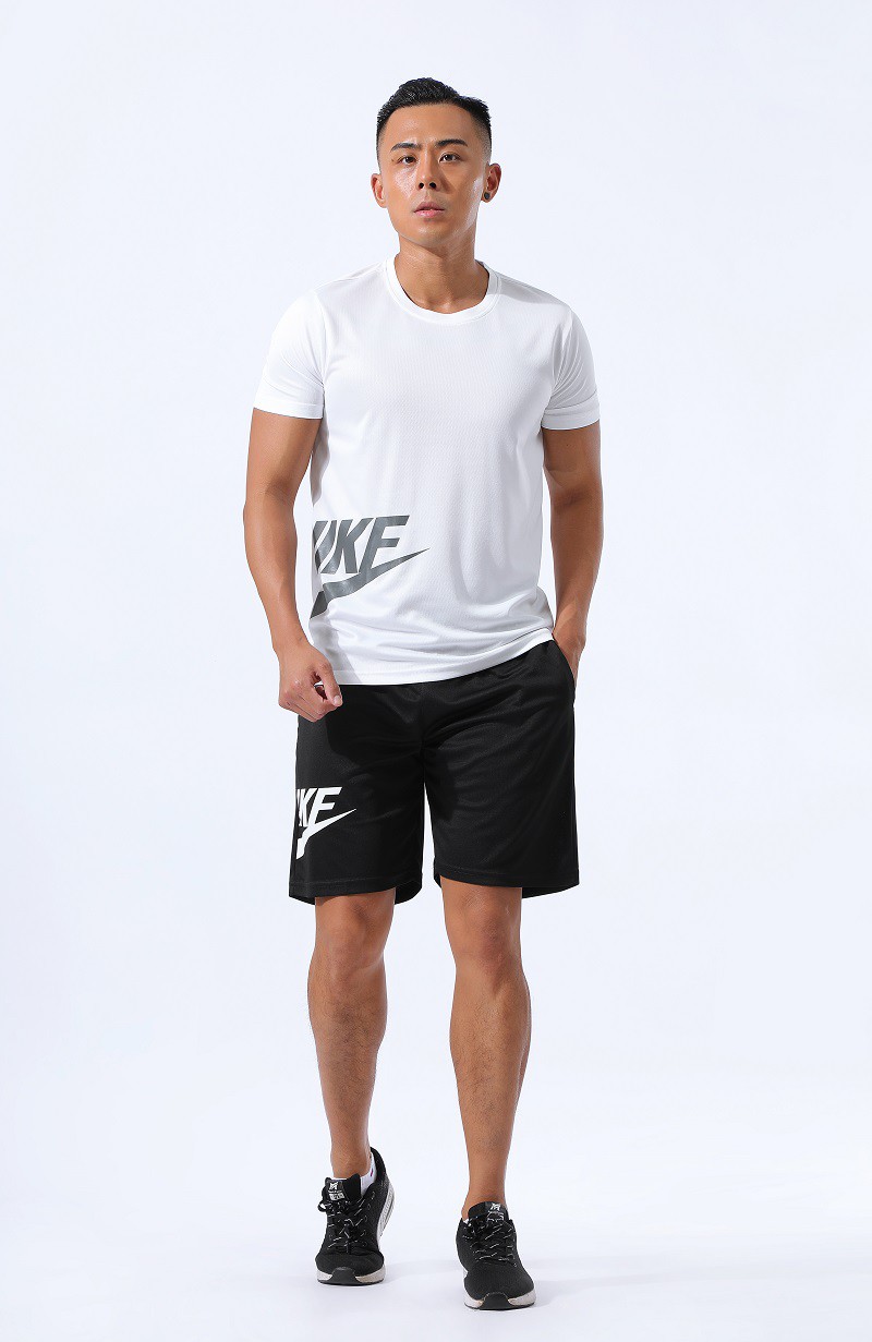 鸿星尔克运动套装男夏季跑步服晨跑夜跑运动服速干透气男士健身套装