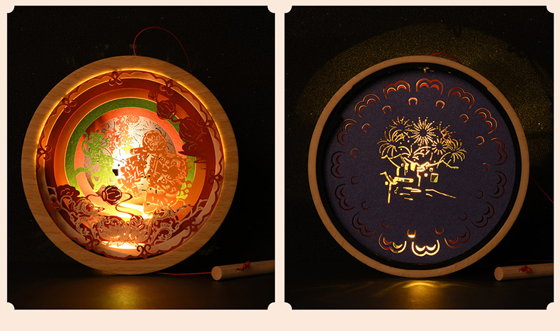 端午节灯笼 元宵节文创虎年纸雕灯笼手工diy材料包春节儿童手提花灯