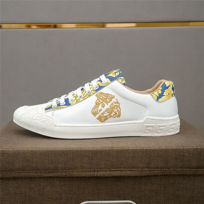 香港品牌shidis美杜莎白色板鞋男2022新款小白鞋美人头刺绣潮鞋男鞋夏