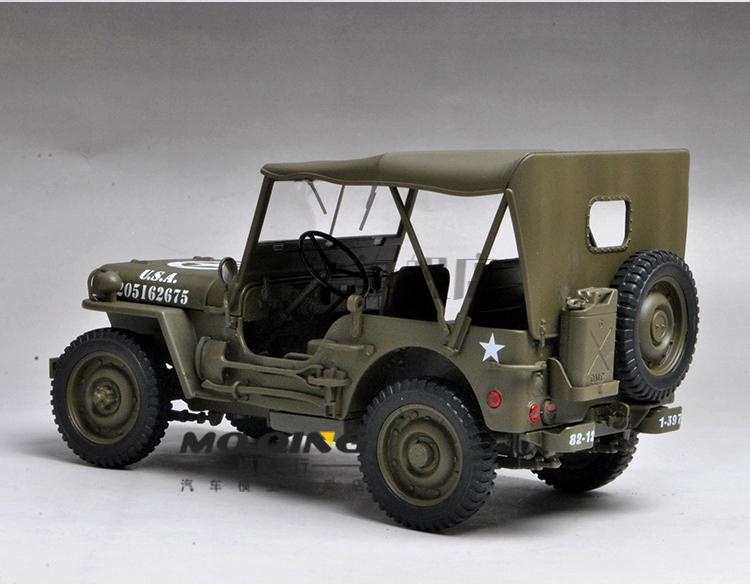 威利斯车模太阳星1:43 1944年二战威利斯吉普willys jeep越野车合金