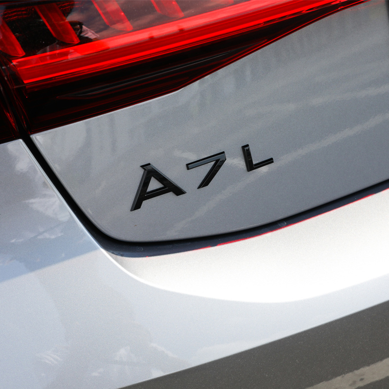奥迪黑色车标改装贴四环a3/a4l/a5/a6l/a7l/rs4/后尾标字母装饰贴 s6
