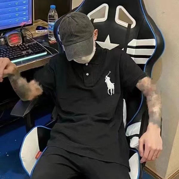 斯立朴夏季快手网红新款战马polo衫半袖精神小伙同款潮牌学生短袖男