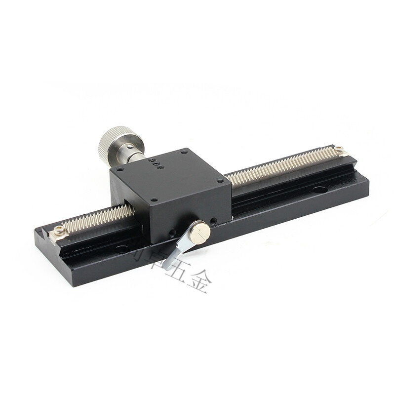 x轴燕尾槽平台lwx40/25-100/50长行程手动位移微调滑台齿轮齿条型 lwx