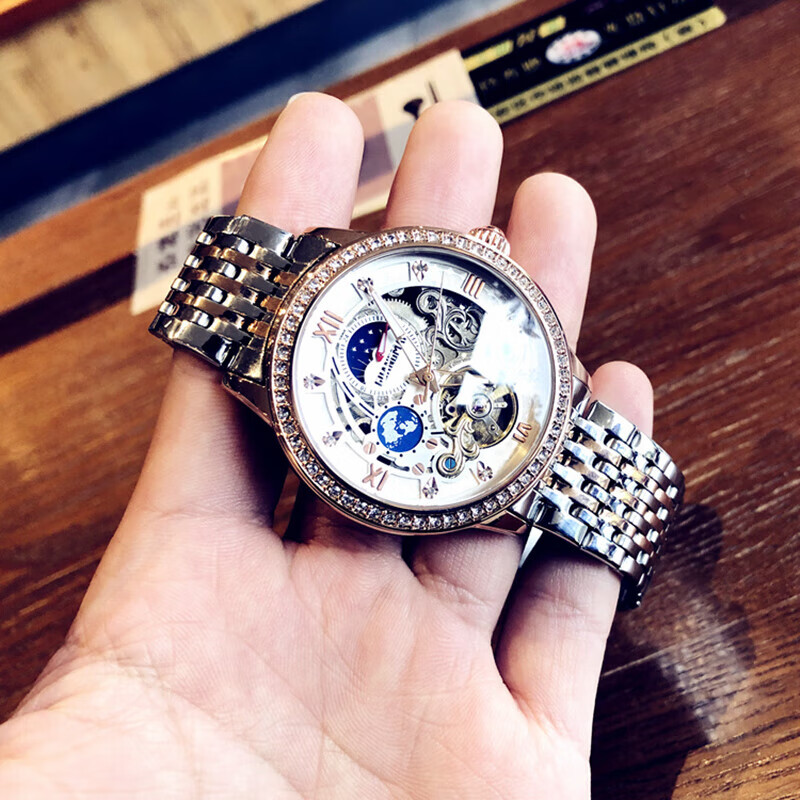 瑞尼世家手表 2022新款瑞尼世家男士全自动机械镂空陀飞轮精钢机械