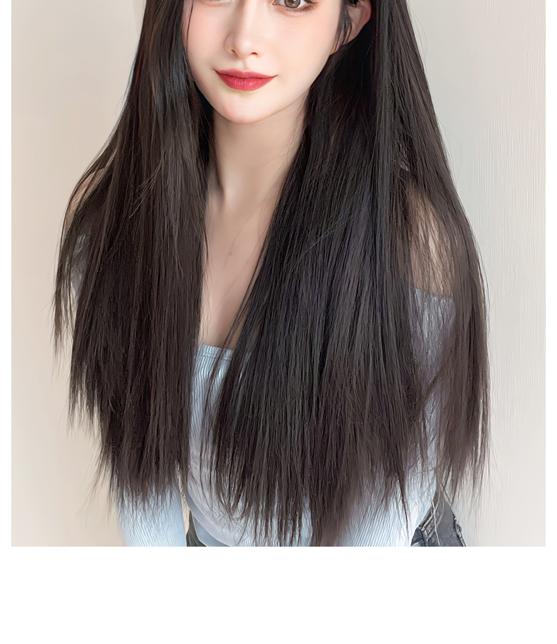 颜传生娇假发片轻薄长直发三片式仿真发无痕增发量蓬松接发片女三片式