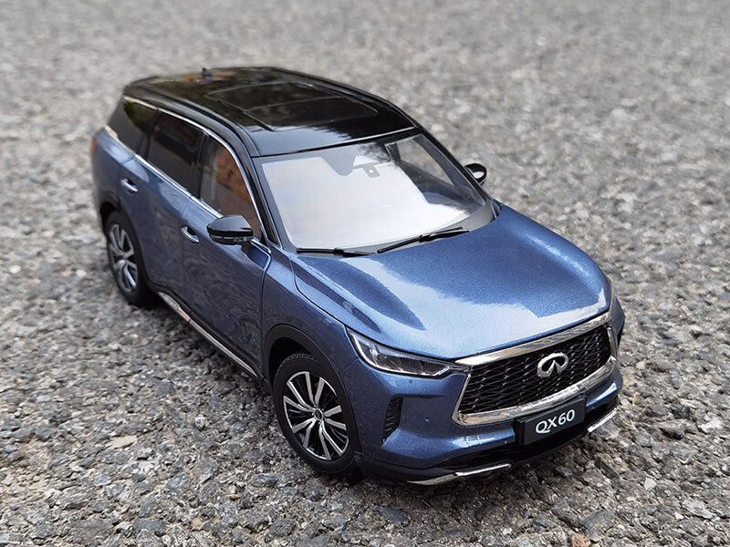 英菲尼迪车模118qx60车模2022款suv合金汽车模型礼品收藏摆件金色