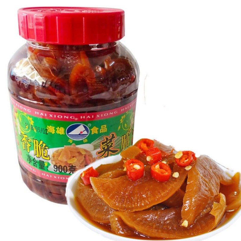 海南特产海雄食品香脆菜脯酱香萝卜干450g 450克罗卜1瓶【图片 价格