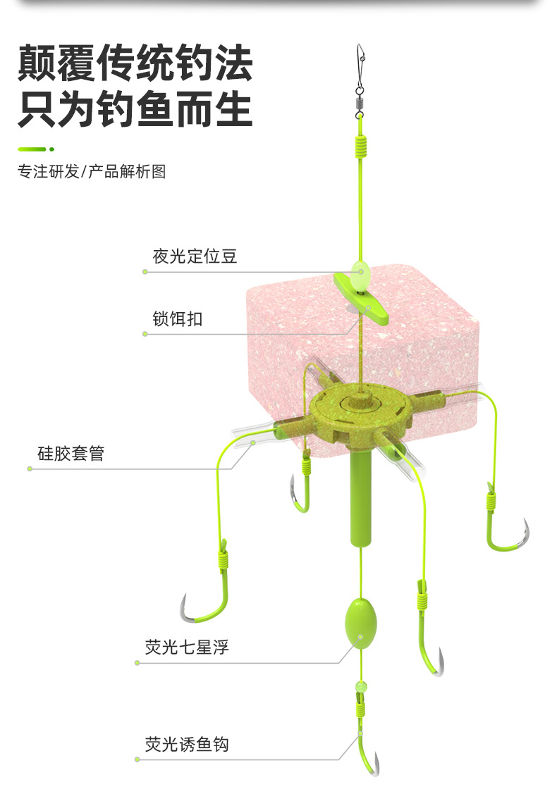 武汉天元邓刚同款2022新款鲢鳙钓组鲢鳙钩主线浮漂套装爆炸钩鲢鱅专用