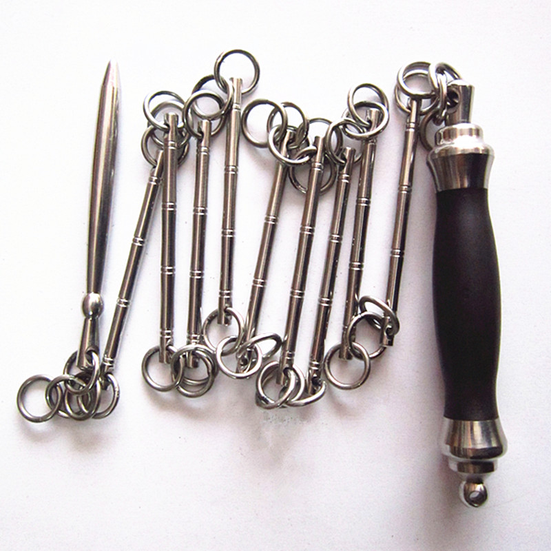 7斤表演鞭实战鞭电镀九节钢鞭 1.