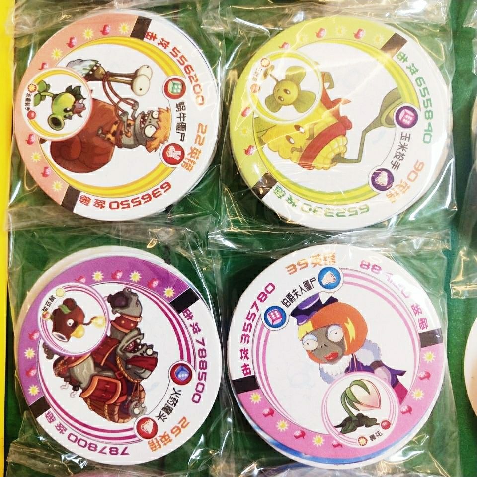 我的世界圆卡 植物大战僵尸圆卡加厚加硬圆卡片小学生对战卡牌 随机3