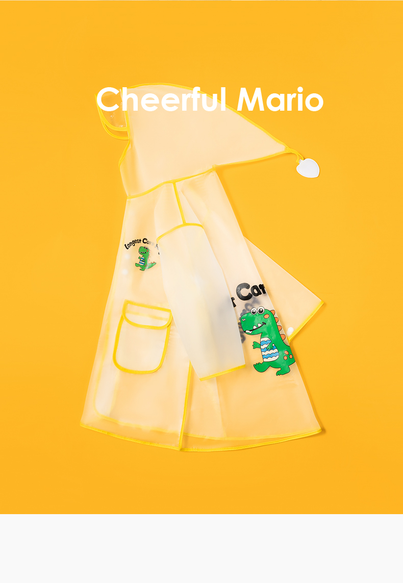 duckkids小黄鸭卡通儿童雨衣套装男童防水幼儿园女童雨披小童男孩斗篷