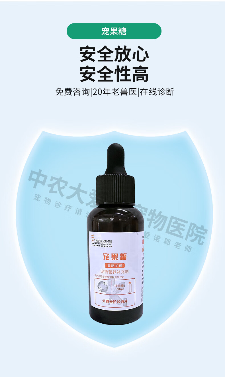 8，寵果糖乳果糖拉不出屎犬貓兔子鳥肝性腦病便便乾硬 2瓶 60ml 寵果糖(長期)