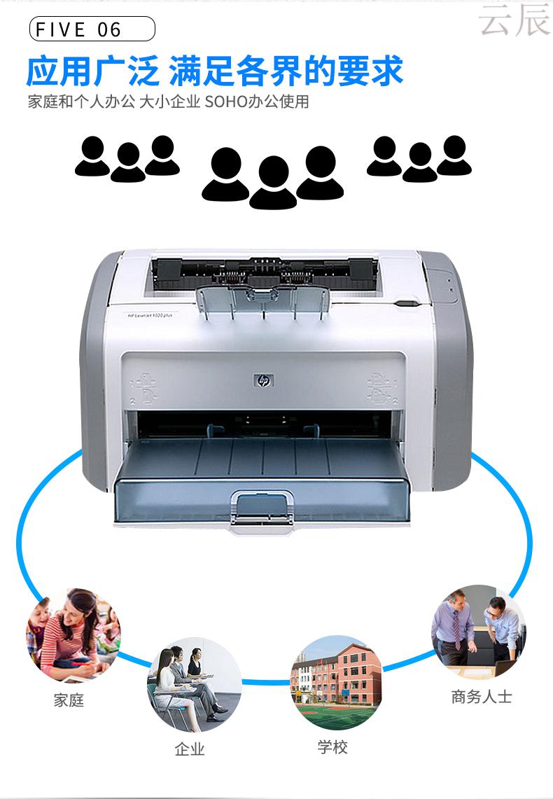 全新原装hp惠普laserjet1020plus黑白激光打印机小型家用a4办公打印机