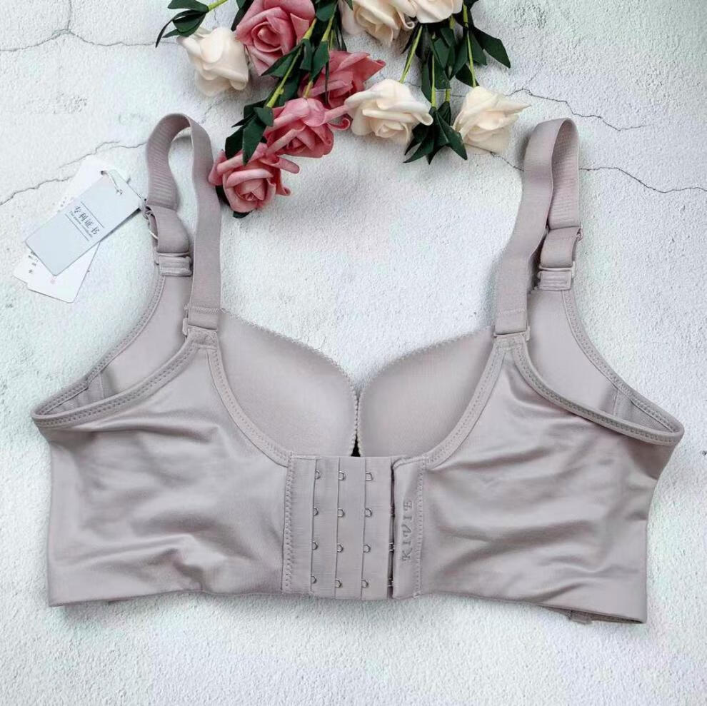 kivie金薇内衣官方无钢圈聚拢金微呼吸高端款薄款文胸夏季呼吸款黑色