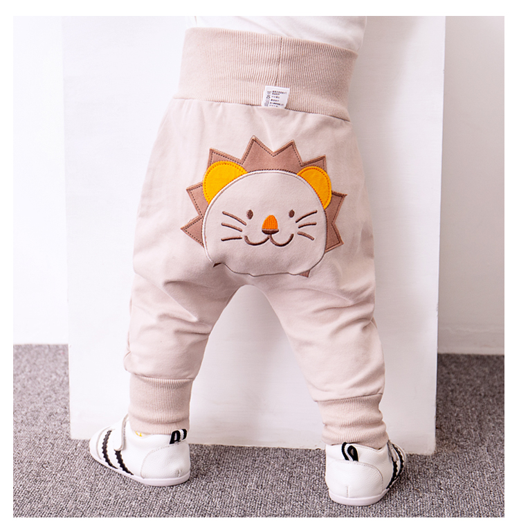 嘟嘟家婴儿大pp裤秋季哈伦裤男13岁宝宝长裤春秋洋气裤子蓝色吊牌100