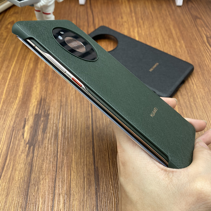 适用华为mate40pro原装手机壳mate40e保护套官方皮革无边框防摔硬