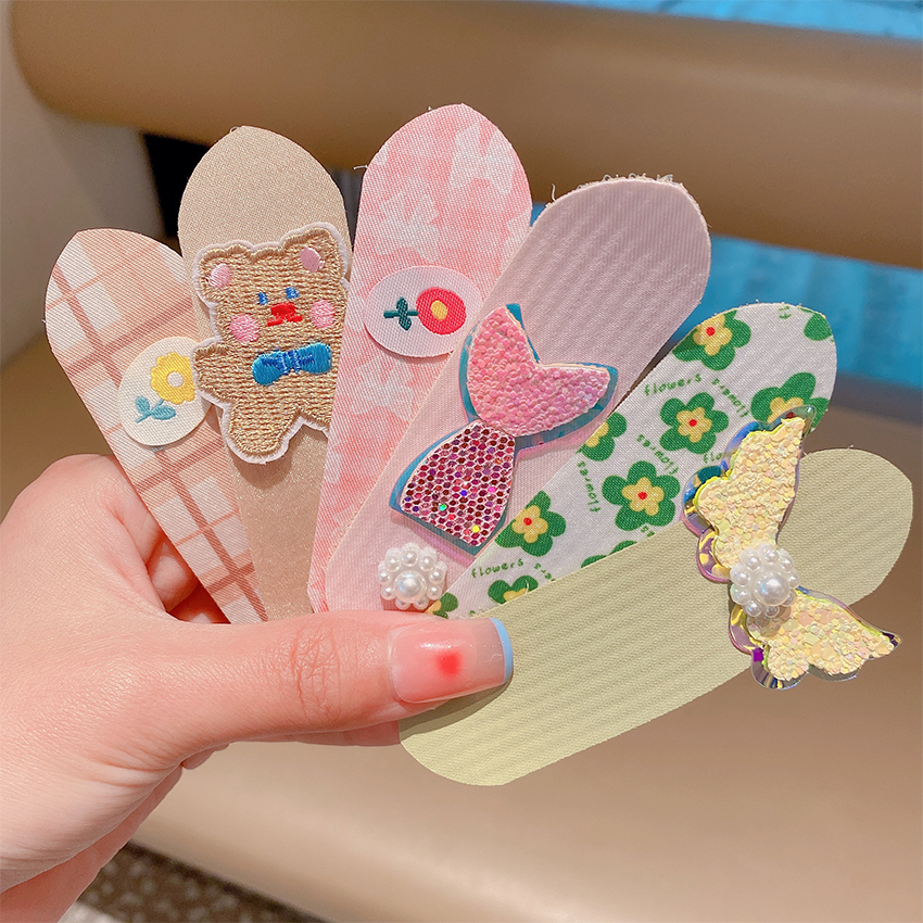 可爱儿童发卡女侧边刘海魔法贴碎发整理神器前额无痕发粘魔术贴 皇冠