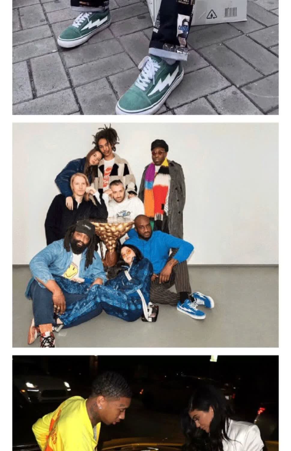 易烊千玺同款revenge x storm flame os复仇风暴闪电火焰休闲板鞋