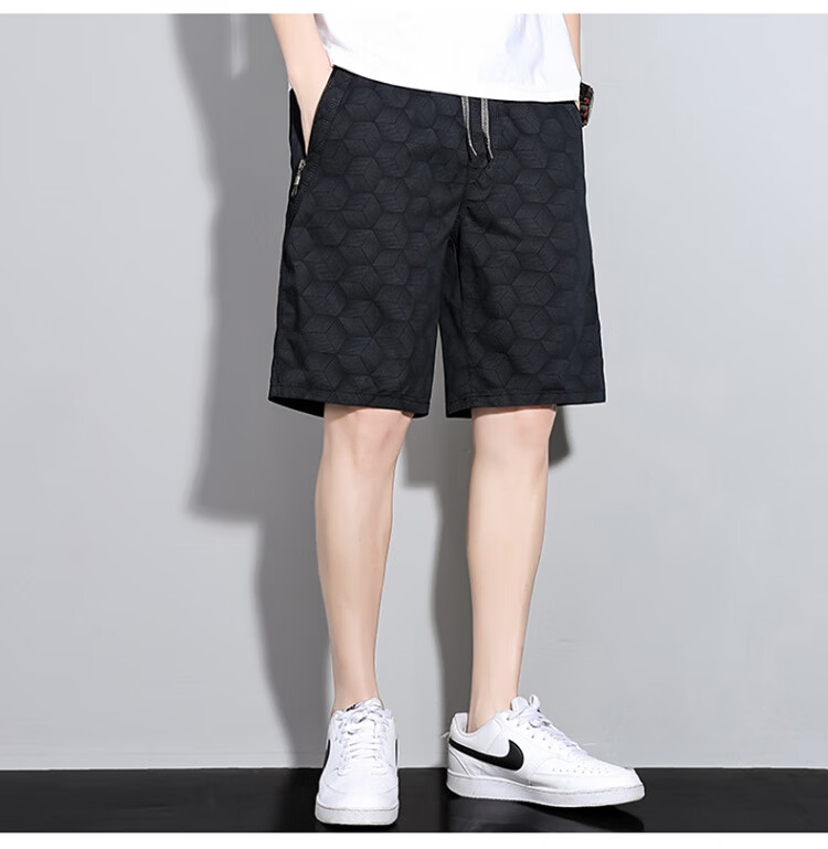 Romon Men's Cooling Sports Shorts 2025 Summer Thin Loose Casual Knee-Length Pants New Khaki 2XL 9
