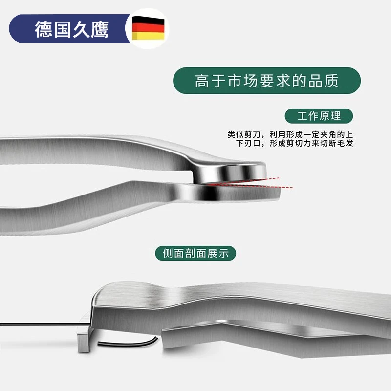 Jiuying German Jiuying Circular Nasal Hair Trimmer, Multi-functional round-head nasal hair scissors, manual nasal hair clipper, Nasal Hair Cutting Magic Tool JY-8026 Nasal Hair Clipper (High-precision Jiuying genuine product) thumbnail 7