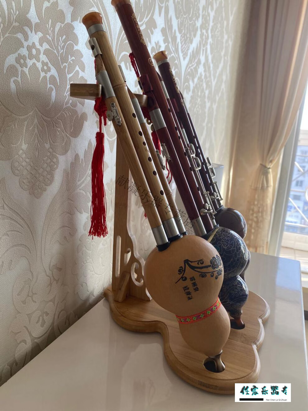 葫芦丝专用架子 葫芦丝立架 七孔葫芦丝座架 加键葫芦丝保养配件 三孔