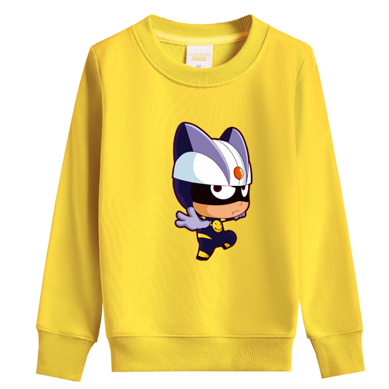 簘蕥 开心超人衣服开心小心超人图案童装卫衣男女儿童装棉加绒上衣服