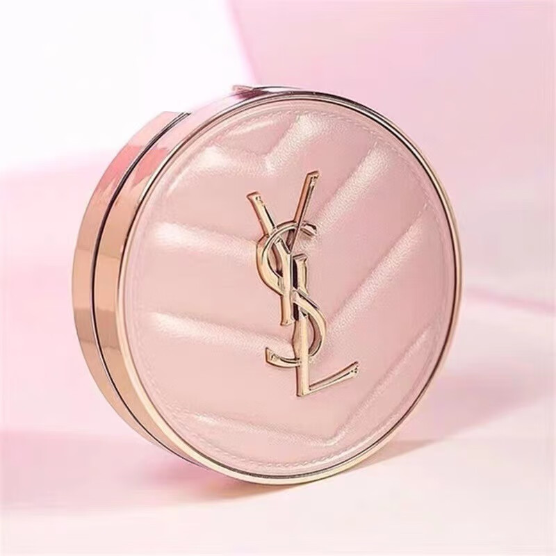 ysl圣罗兰七夕情人节皮革气垫羽毛皮革气垫遮瑕粉底液羽毛气垫b10