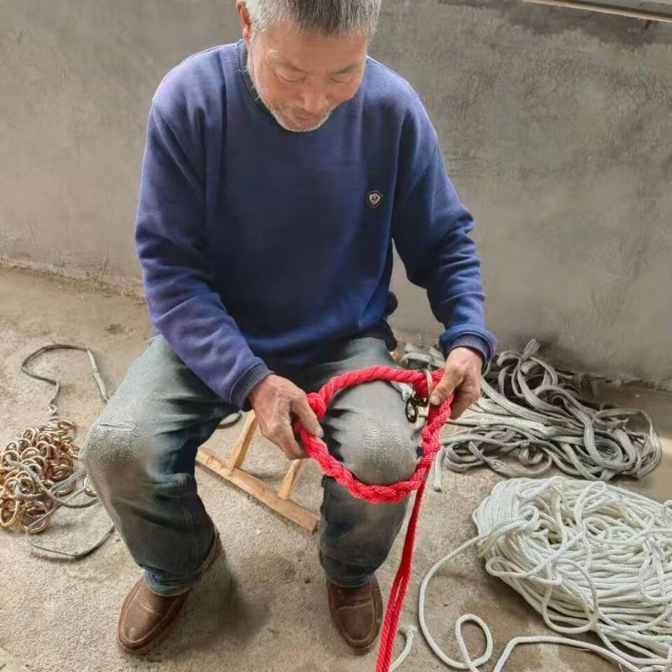 套牛犊马手工编织马驴骡牛加大号特小号笼头套 20mm灰色三道绳【图片