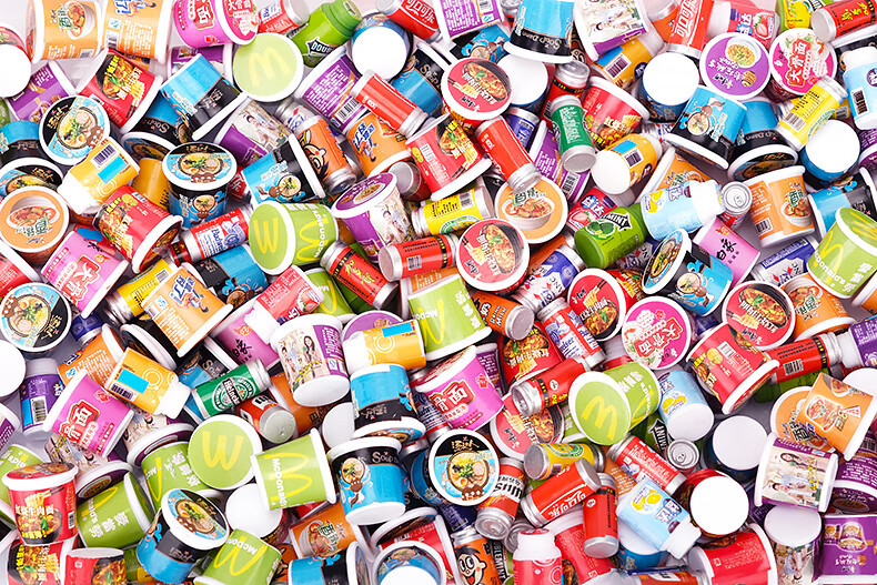 仿真微缩食玩网红迷你食物小零食泡面桶易拉罐模型玩具diy饰品 易拉罐