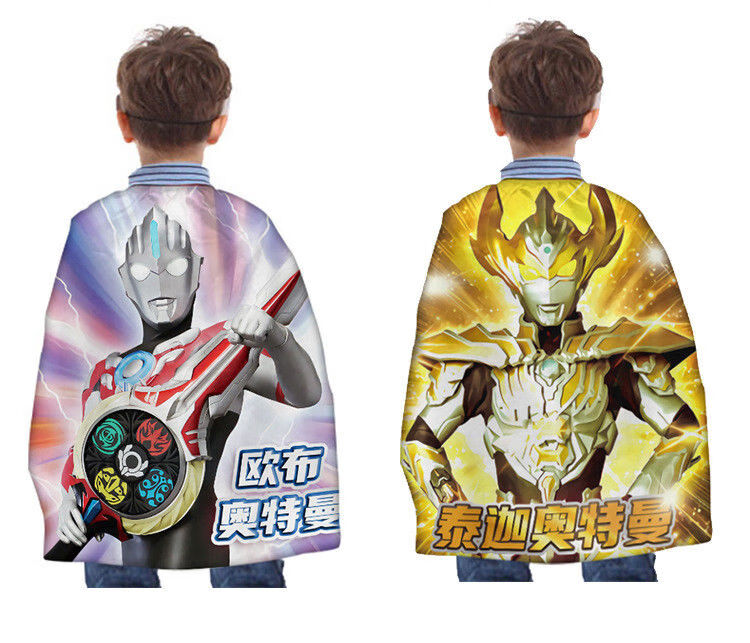 奥特曼披风可穿赛罗赛迦泰迦角色扮演斗篷万圣节儿童cos变身服装道具9