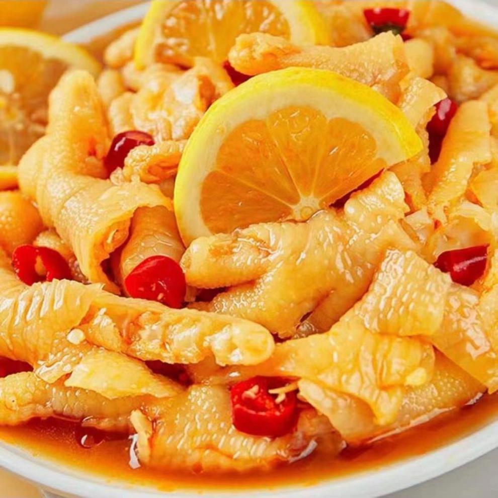 泡椒网红无骨鸡爪柠檬酸辣脱骨泡椒凤爪即食袋装麻辣零食小吃休闲食品